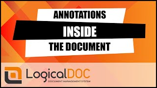 How to annotate documents with LogicalDOC Document Management [upl. by Esekram]