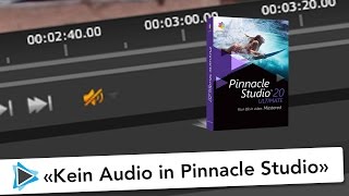 Kein Audio zu hören in Pinnacle Studio Video Tutorial Wiedergabe Problem lösen [upl. by Katha]