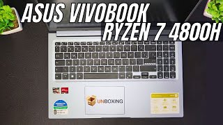 Notebook Asus VivoBook 15 M1502IA com AMD Ryzen 7 4800H Bom e Barato  Unboxing e Impressões [upl. by Keligot]