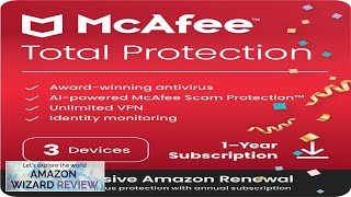 McAfee Total Protection 2024 3 Device Cybersecurity Software Includes Antivirus Review [upl. by Tsiuqram]