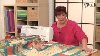 Quilting a large Quilt on a Domestic Machine using templates [upl. by Asined]