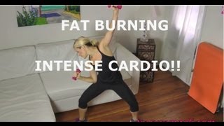 FAT BURNING INTENSE INTERVAL CARDIO WORKOUT hiit weight loss workout [upl. by Deegan]