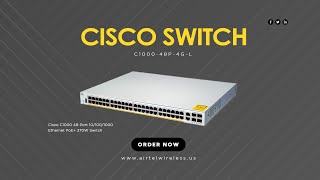 C100048P4GL Cisco C1000 48Port 101001000 Ethernet PoE 370W Switch  Airtel Wireless Inc [upl. by Aerol400]