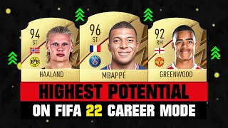 FIFA 22  BEST YOUNG PLAYERS ON CAREER MODE ✅😍 ft Mbappe Haaland Greenwood… etc [upl. by Yaja202]