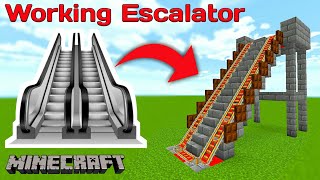 How to Make Working Escalator in Minecraft  Easy   Working Escalator Build [upl. by Colon]