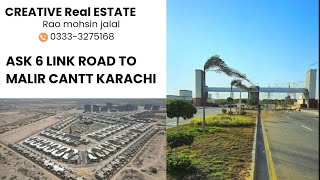 ASKARI 6 LINK ROAD TO MALIR CANTT KARACHI [upl. by Suidualc]