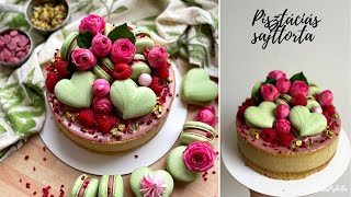 PISZTÁCIÁS Málnás sajttorta 💗Ruby csokoládéval  BebePiskóta [upl. by Cad690]