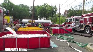 Perth Amboy tanker task forcemass water flow drill 53115 part 1 firetrucks tanker [upl. by Moyna509]