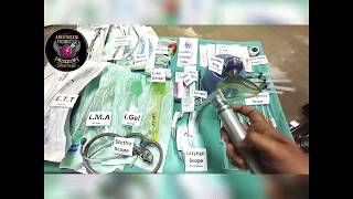 Endotracheal Intubation Trolley  Difficult Intubation  Airway Equipment  Checklist [upl. by Cannon]