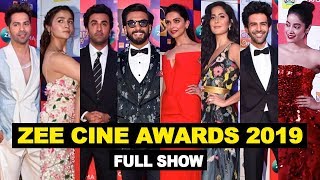 Zee Cine Awards 2019 Full Show Red Carpet  Ranveer RanbirAliaDeepikaKatrinaJanhviVarun [upl. by Bywaters]