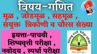 सम विषम  मूळ  जोडमूळ  सहमूळ  संयुक्त त्रिकोणी व चौरस संख्या  संख्याज्ञान  5 वी शिष्यवृत्ती [upl. by Enner503]