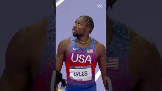 Noah Lyles made it an unforgettable 100m final😍🥇 Olympics Paris2024 [upl. by Yoshio]