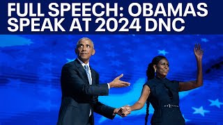 Full speech Barack Michelle Obama speak at 2024 Democratic National Convention [upl. by Katti]