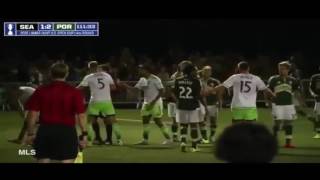 Clint Dempsey Sent Off for Ripping Up Referees Notebook [upl. by Adnilrem]