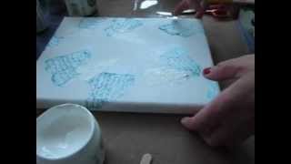 How to create a mixed media canvas part 1 [upl. by Yrral]