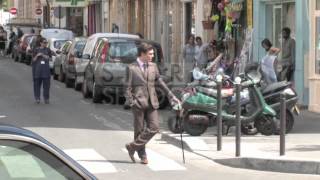 Ed Westwick and Clemence Poesy on the set of Gossip Girl in Paris [upl. by Ahsetra]