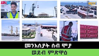 መንእሰያት ሰብ ሞያ ኣብ በዓል መዚ ወደብ ምጽዋዕ  ማእገር  Professional young port operators in Massawa  ERiTV [upl. by Helbonnas248]