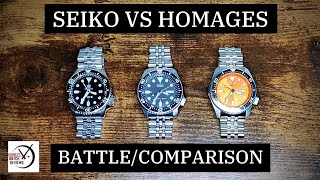 Seiko SKX vs Homages Battle  Comparison 🥊 Honest Watch Review HWR [upl. by Hoseia807]