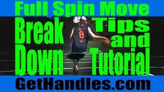 How to Spin Move Tutorial  Basketball Tips Footwork amp Slow Motion [upl. by Priestley]