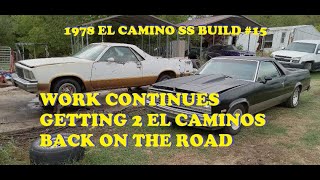 15 1978 El Camino SS Working on the 1982 Brakes Freeze plugs Temperature Gauge Taillights [upl. by Sanfo]