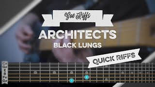 Architects  Learn To Play Black Lungs main riff [upl. by Lashonde]