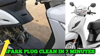 HONDA ACTIVA SPARK PLUG CLEAN IN 59 MINUTES  Cover कैसे खोले [upl. by Annagroeg]