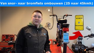 Tomos omkeuren van snor naar brom blauw kenteken naar geel kenteken [upl. by Marsha]