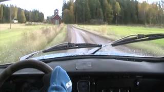 Saab 96 V4 Rally on special stage incar video [upl. by Antipus]