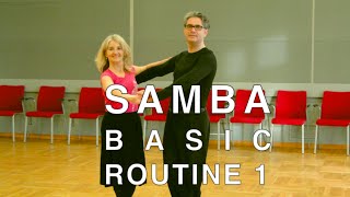 How to Dance Samba  Basic Routine1 [upl. by Rouvin433]