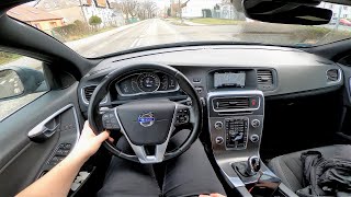 Volvo V60 D4 20d 181HP Automat Aisin 8G 2014 POV Test Drive amp Acceleration 0100  4K 176 [upl. by Hawkie896]