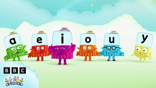 Vowel and Consonants Fun Adventure Exploring Letters  Learn to spell  officialalphablocks [upl. by Nauhs]