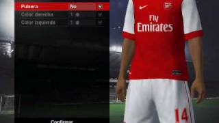 Arsenal New Home Kit 2011  PES 2010  Download [upl. by Anihpled]