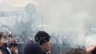 Tifosi Lazio saluti romani e la canzone quotAvanti ragazzi di Budaquot prima del derby [upl. by William795]