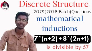 Use mathematical inductions to prove 7n2  82n1 is divisible by 57 [upl. by Shaya588]