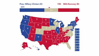 Alternate History 2012 Election Prediction  Pres Hillary Clinton vs Mitt Romney [upl. by Aihsyla139]