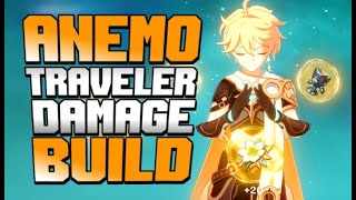 Anemo Traveler DPS Build  Best Artifacts and Weapons Genshin Impact [upl. by Nnayd]