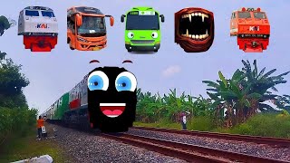 Mari Bermain Tebak Gambar Kereta Api Lucu CC203 Bus Pariwisata Rogi Train Eater CC201 Red n Blue [upl. by Anelrac]