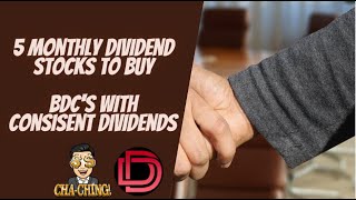 5 Monthly Dividend Stocks To Buy That ARE Business Development Companies Monthly Dividends amp BDCs [upl. by Bekah397]