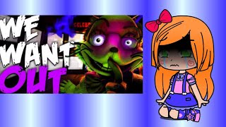 Afton family react to We want out   A message at the end   GK [upl. by Lanae]