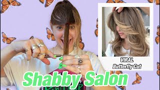 Trying the VIRAL BUTTERFLY 🦋 HAIRCUT  Rosalie Boom 194 [upl. by Melleta]