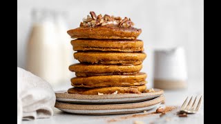 Pumpkin Oatmeal Pancakes [upl. by Atinehc]