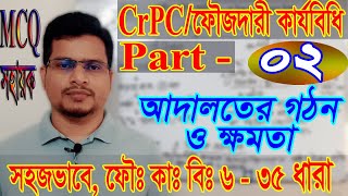 The Code of Criminal Procedure 1898 CrPC Part 2 ফৌজদারি কার্যবিধি ১৮৯৮ section 6 to 35 [upl. by Alrac863]