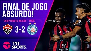 VITÓRIA CONSEGUE VIRADA HISTÓRICA NOS ACRÉSCIMOS E SAI NA FRENTE NA FINAL VITÓRIA 3 X 2 BAHIA [upl. by Heathcote]