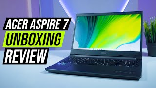 Acer Aspire 7 Core i5 10th Gen Unboxing Review GTX 1650 4GB  Best Laptop Video Editing under 60000 [upl. by Ecinereb977]