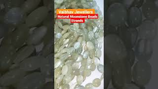 Natural Moonstone Beads Strands moonstone vaibhavjewellers shorts [upl. by Darcie]