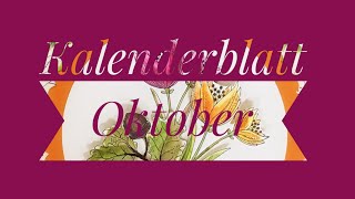 Einen Jahreskalender basteln mit Stampin Up Produkten  Oktober [upl. by Noired]