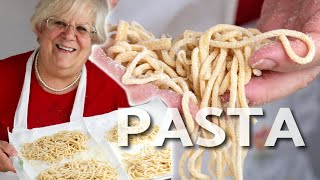 How to Make Pasta Dough with Italian Grandma Lulu  Homemade Spaghetti [upl. by Rechaba760]