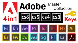 Adobe Master Collection CS6 CS5 CS4 CS3 Keys 4 in 1 [upl. by Niotna772]