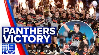 Panthers go backtoback with grand final mauling of Eels  9 News Australia [upl. by Steven]