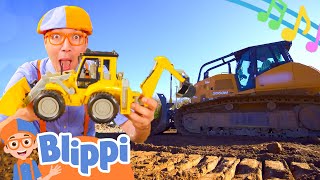 Blippis Bulldozer Song  BRAND NEW Blippi Excavator Construction Songs for Kids [upl. by Grubman775]